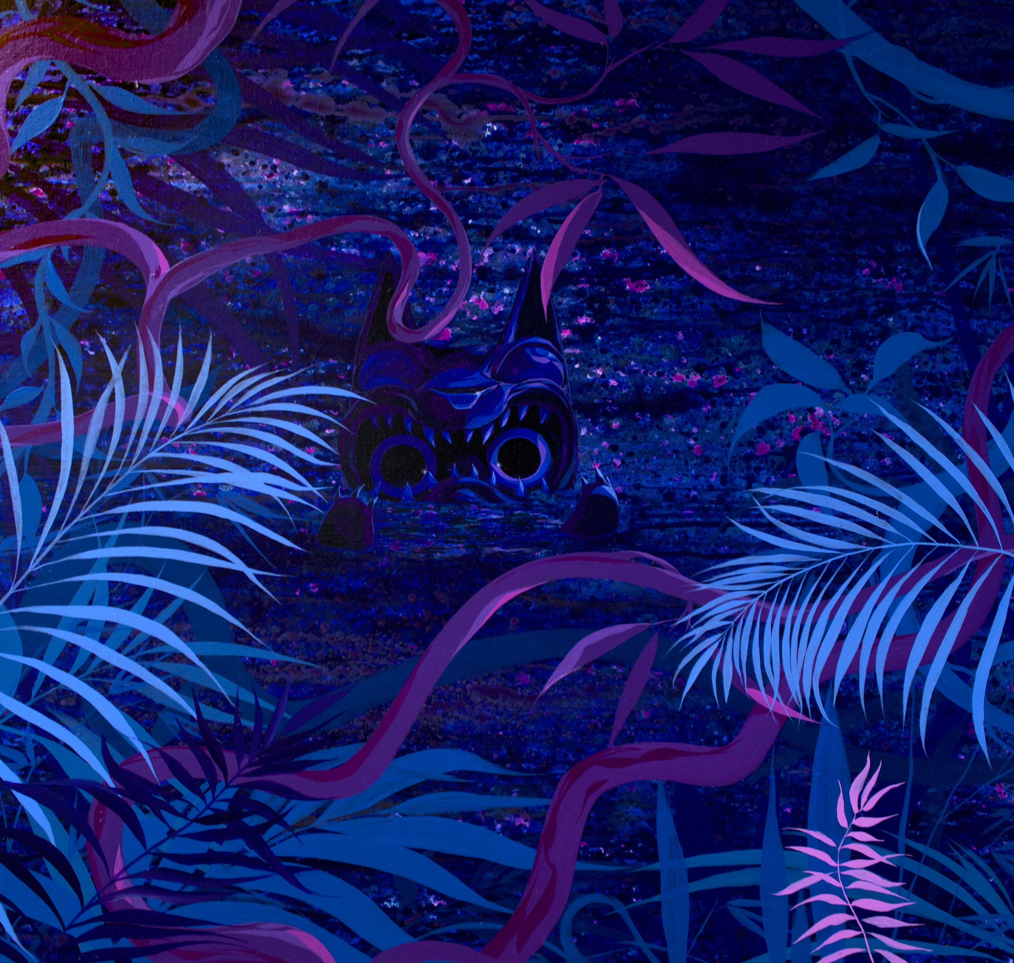 Fronds, Acrylic on canvas
