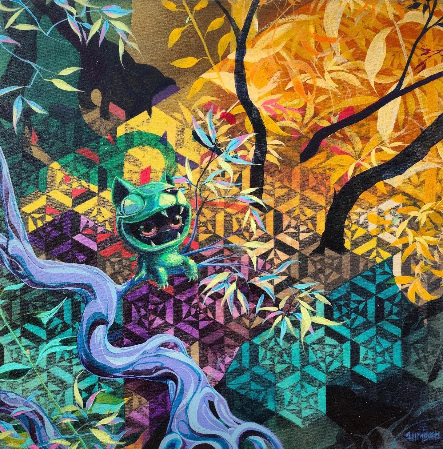 Hex Garden, Acrylic on canvas