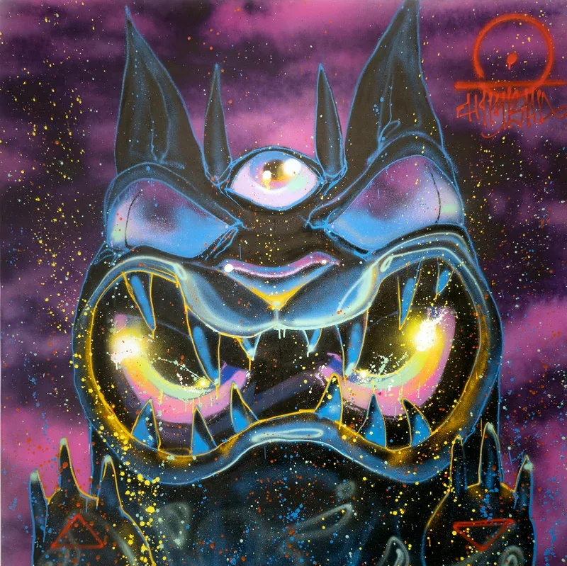 Third Eye, Spray paint on canvas