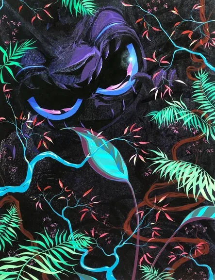 Undergrowth, Acrylic on canvas